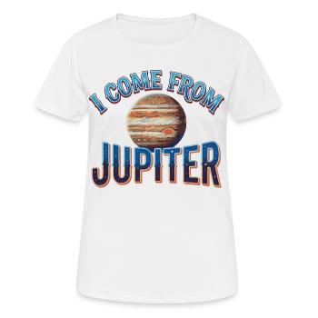 Je viens de Jupiter - T-shirt respirant Femme - blanc - Devant - AI Model Female 172 dark (172cm)