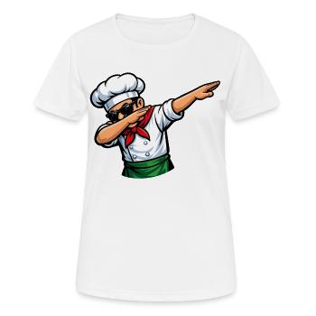 Dabping de la pizzaiole italienne - T-shirt respirant Femme - blanc - Devant - AI Model Female 172 dark (172cm)