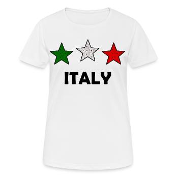 Tri-Color Stars Italy - Women's Breathable T-Shirt - white - Front - AI Model Female 172 dark (172cm)