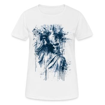 Indigo Draped Goddess Teardrop Style - Women's Breathable T-Shirt - white - Front - AI Model Female 172 dark (172cm)