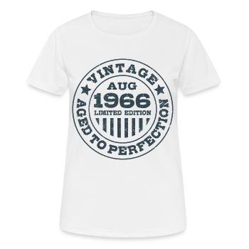 Vintage août 1966 Édition limitée Circle - T-shirt respirant Femme - blanc - Devant - AI Model Female 172 dark (172cm)