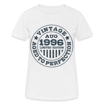 Vintage août 1996 Édition limitée Circle - T-shirt respirant Femme - blanc - Devant - AI Model Female 172 dark (172cm)