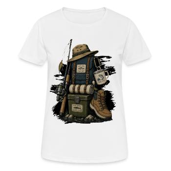 Fishing Anglers - Women's Breathable T-Shirt - white - Front - AI Model Female 172 dark (172cm)