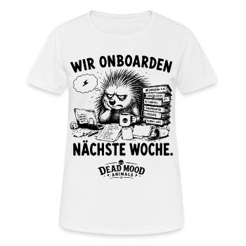 Sarkastisches Geschenk für Kollegen und HR - Frauen T-Shirt atmungsaktiv - Weiß - Vorne - AI Model Female 172 dark (172cm)