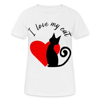 Cœur fragmenté en rouge - T-shirt respirant Femme - blanc - Devant - AI Model Female 172 dark (172cm)