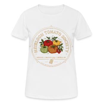 Erbstück Tomaten Gesellschaft - Frauen T-Shirt atmungsaktiv - Weiß - Vorne - AI Model Female 172 dark (172cm)