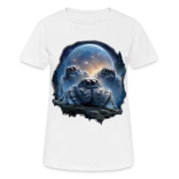 Jumping Spiders Terrarium Accessories Fan Gift - Women's Breathable T-Shirt - white - Front - AI Model Female 172 dark (172cm)
