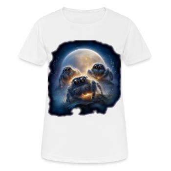 Jumping Spiders Terrarium Accessories Fan Gift - Women's Breathable T-Shirt - white - Front - AI Model Female 172 dark (172cm)