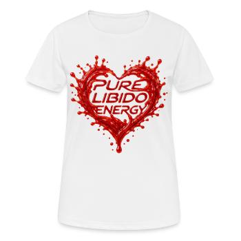 Pure Libido Énergie Éclaboussure de Cœur - T-shirt respirant Femme - blanc - Devant - AI Model Female 172 dark (172cm)