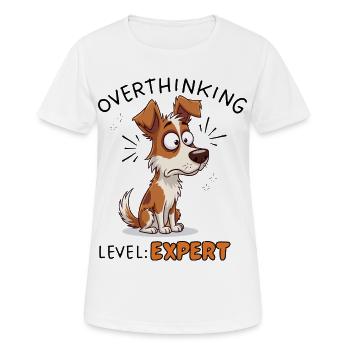 Jack Russell réfléchit trop à la conception experte des chiens - T-shirt respirant Femme - blanc - Devant - AI Model Female 172 dark (172cm)