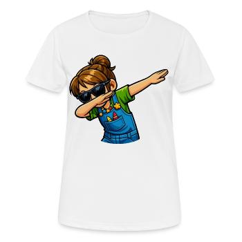 Enseignante de maternelle en dabing - T-shirt respirant Femme - blanc - Devant - AI Model Female 172 dark (172cm)