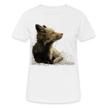 Renard, Amoureux des animaux, Nature, Forêt, Animal. - T-shirt respirant Femme - blanc - Devant - AI Model Female 172 dark (172cm)