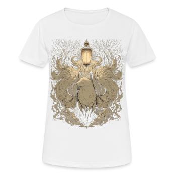 Renard à neuf queues kitsune avec lanterne - T-shirt respirant Femme - blanc - Devant - AI Model Female 172 dark (172cm)