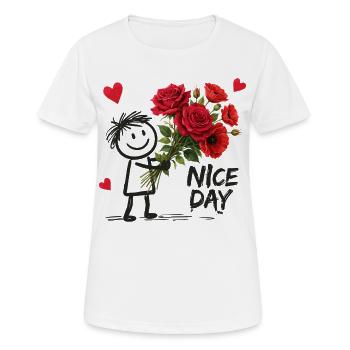 Belle journée avec des bonbons bambins - T-shirt respirant Femme - blanc - Devant - AI Model Female 172 dark (172cm)