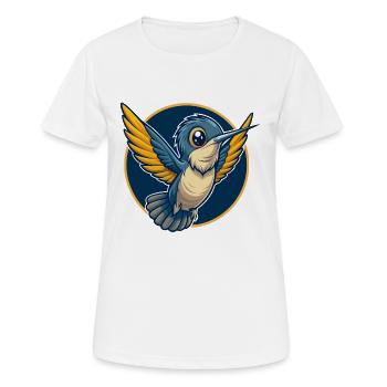 Logo clipart de la mascotte Hummingbird Kawaii - T-shirt respirant Femme - blanc - Devant - AI Model Female 172 dark (172cm)