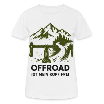 Liberté tout-terrain : montagnes et sentiers - T-shirt respirant Femme - blanc - Devant - AI Model Female 172 dark (172cm)