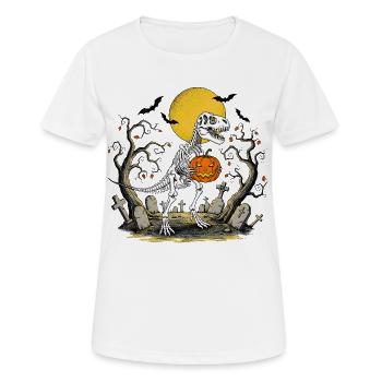 Halloween T Rex - Women's Breathable T-Shirt - white - Front - AI Model Female 172 dark (172cm)