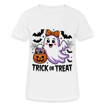 Des bonbons ou des bâtons - T-shirt respirant Femme - blanc - Devant - AI Model Female 172 dark (172cm)