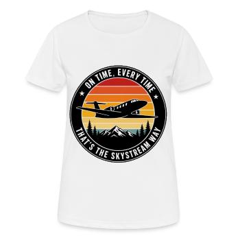À chaque fois que Pilot Airplane Rétro - T-shirt respirant Femme - blanc - Devant - AI Model Female 172 dark (172cm)