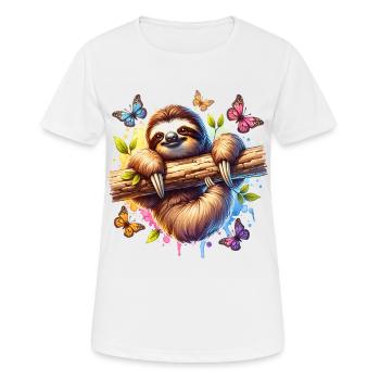 Paresseux plus défectueux - T-shirt respirant Femme - blanc - Devant - AI Model Female 172 dark (172cm)