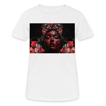 Asia Punk Art Samurai Kunst T-Shirt - Women's Breathable T-Shirt - white - Front - AI Model Female 172 dark (172cm)