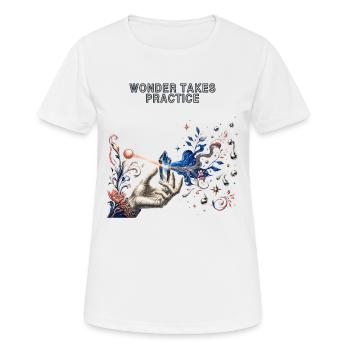 Cristal cosmique et curiosité - T-shirt respirant Femme - blanc - Devant - AI Model Female 172 dark (172cm)