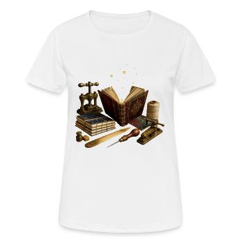 Atelier du relieur céleste - T-shirt respirant Femme - blanc - Devant - AI Model Female 172 dark (172cm)