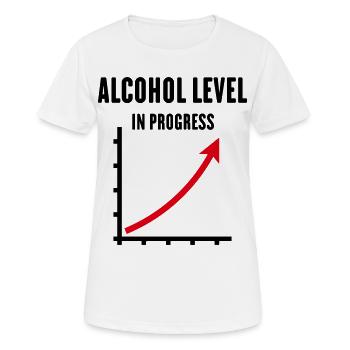 Alcohol Level In Progress (Drinking Team POSRed2C) - Women's Breathable T-Shirt - white - Front - AI Model Female 172 dark (172cm)