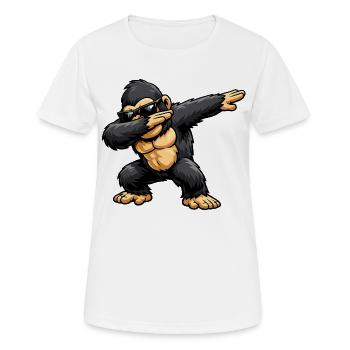 Dab Gorilla - T-shirt respirant Femme - blanc - Devant - AI Model Female 172 dark (172cm)