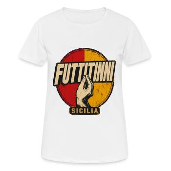 Futtitinni Sicilia Sicilian Flag Italian Island Pr - Women's Breathable T-Shirt - white - Front - AI Model Female 172 dark (172cm)