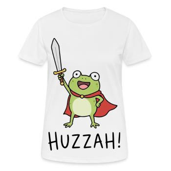 Grenouille hourra ! - T-shirt respirant Femme - blanc - Devant - AI Model Female 172 dark (172cm)