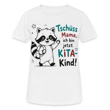 Kita Abschied Raccoon - Frauen T-Shirt atmungsaktiv - Weiß - Vorne - AI Model Female 172 dark (172cm)