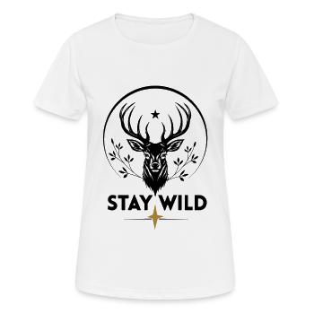Moose Nature Wild - Women's Breathable T-Shirt - white - Front - AI Model Female 172 dark (172cm)