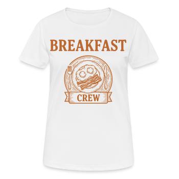 Breakfast Crew Brunch Coffee Bacon Pancake - Women's Breathable T-Shirt - white - Front - AI Model Female 172 dark (172cm)