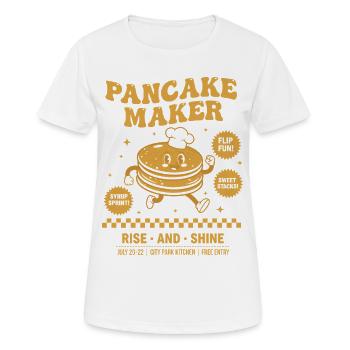 Brunch Rise And Shine de la Petit-Déjeuner Fabricant de Crêpes - T-shirt respirant Femme - blanc - Devant - AI Model Female 172 dark (172cm)