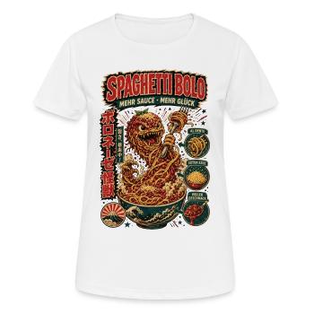 Spaghetti Bolo Mehr Sauce Shirt - Frauen T-Shirt atmungsaktiv - Weiß - Vorne - AI Model Female 172 dark (172cm)
