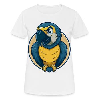 Papagei Kawaii Maskottchen Cartoon Clipart Logo Abzeichen - Frauen T-Shirt atmungsaktiv - Weiß - Vorne - AI Model Female 172 dark (172cm)
