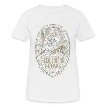 Raven Raven se lie probablement de nouveau d’amitié avec les corbeaux - T-shirt respirant Femme - blanc - Devant - AI Model Female 172 dark (172cm)