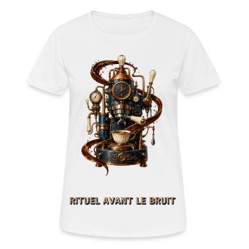 Rituel avant le bruit - T-shirt respirant Femme - blanc - Devant - AI Model Female 172 dark (172cm)