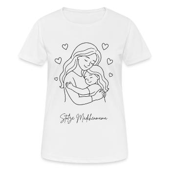 Stolze Mädchenmama Geschenk - Frauen T-Shirt atmungsaktiv - Weiß - Vorne - AI Model Female 172 dark (172cm)