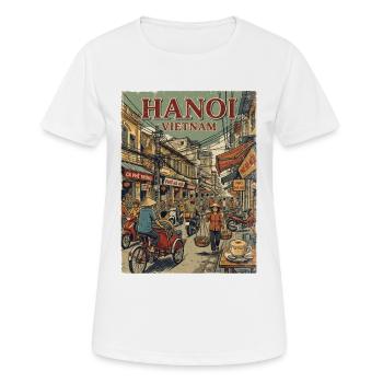 Hanoi Vietnam - Frauen T-Shirt atmungsaktiv - Weiß - Vorne - AI Model Female 172 dark (172cm)