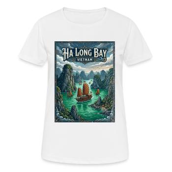 Baie de Ha Long, Vietnam - T-shirt respirant Femme - blanc - Devant - AI Model Female 172 dark (172cm)