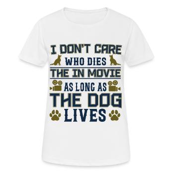 Dog Lives Film Drôle de Dog Lover Merch - T-shirt respirant Femme - blanc - Devant - AI Model Female 172 dark (172cm)