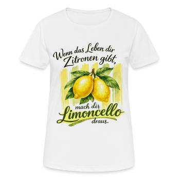 Statement Lebensfreude - Frauen T-Shirt atmungsaktiv - Weiß - Vorne - AI Model Female 172 dark (172cm)