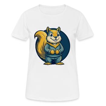 Mascotte Écureuil Kawaii Logo de Clipart Logo - T-shirt respirant Femme - blanc - Devant - AI Model Female 172 dark (172cm)