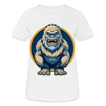 Yeti Kawaii Maskottchen-Cartoon-Charakter-Clipart-Logo - Frauen T-Shirt atmungsaktiv - Weiß - Vorne - AI Model Female 172 dark (172cm)