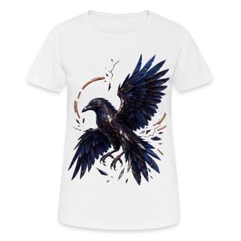 Raven mosaïque nocturne - T-shirt respirant Femme - blanc - Devant - AI Model Female 172 dark (172cm)