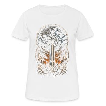 Tempête d’échappement de charbon roulante - T-shirt respirant Femme - blanc - Devant - AI Model Female 172 dark (172cm)