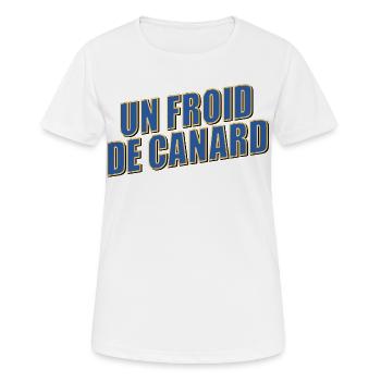 Hiver Froid Canard - T-shirt respirant Femme - blanc - Devant - AI Model Female 172 dark (172cm)