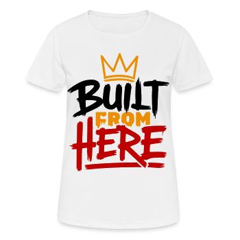Construction From Here : Expression de fierté et d’authenticité - T-shirt respirant Femme - blanc - Devant - AI Model Female 172 dark (172cm)